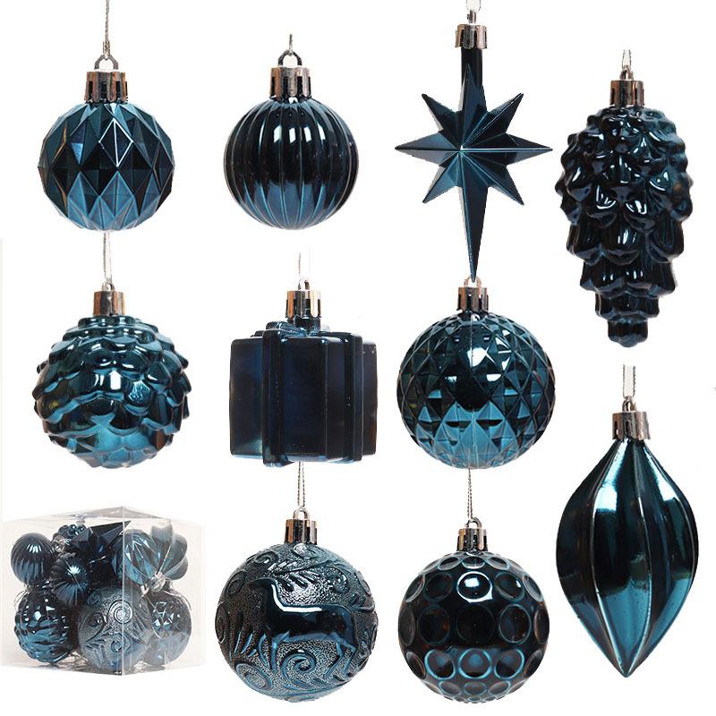 12 шт. Металлические каплевидные елочные шары для украшения рождественской елки