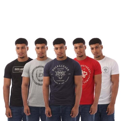 Duck and Cover Mens Belvadier T-Shirt (Pack of 5)