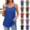Women's Solid Color Casual Loose Strap Adjustable Strap Pullover Sleeveless Vest Top