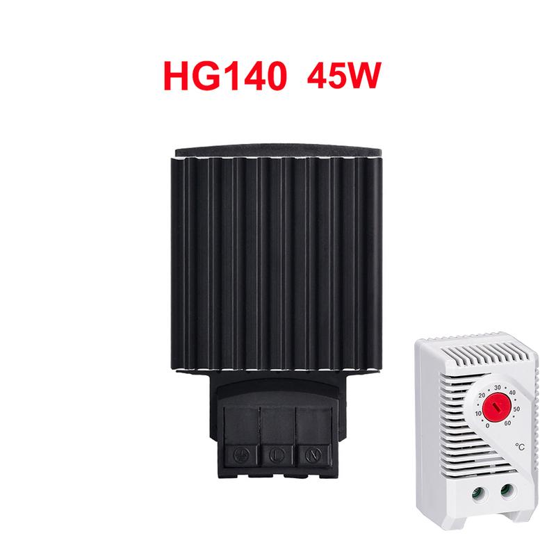 HG140 15W 30W 45W 60W 75W 100W 150W Промышленный шкаф 35 мм Din-рейка Тип Тепловентилятор PTC Полупроводниковый Термостат с NC KTO
