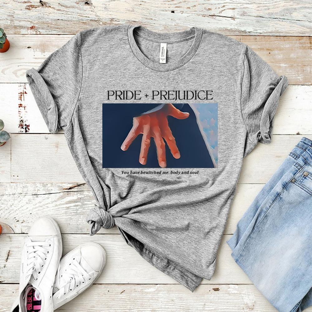 Pride and Prejudice Tshirt Hand Flex Scene Y2K 90s Tee Jane Austen Literary Shirt Pemberley Book Lover Tshirt Feminist Booktok