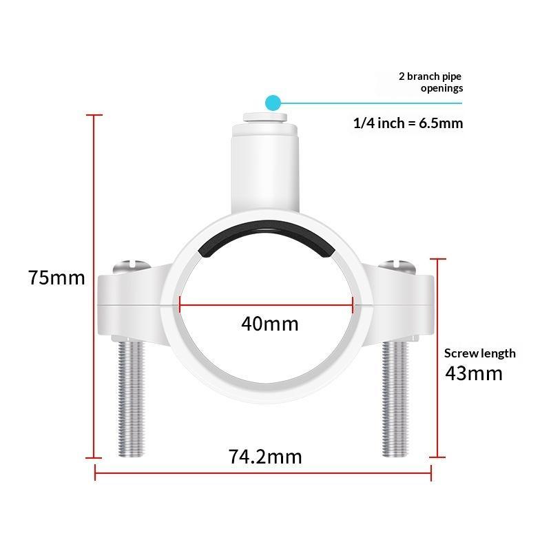 Water Filter Replacement Clamp for RO System Quick Disconnect Food-Grade BPA Free Fits Standard Size Household Water Purifier Parts