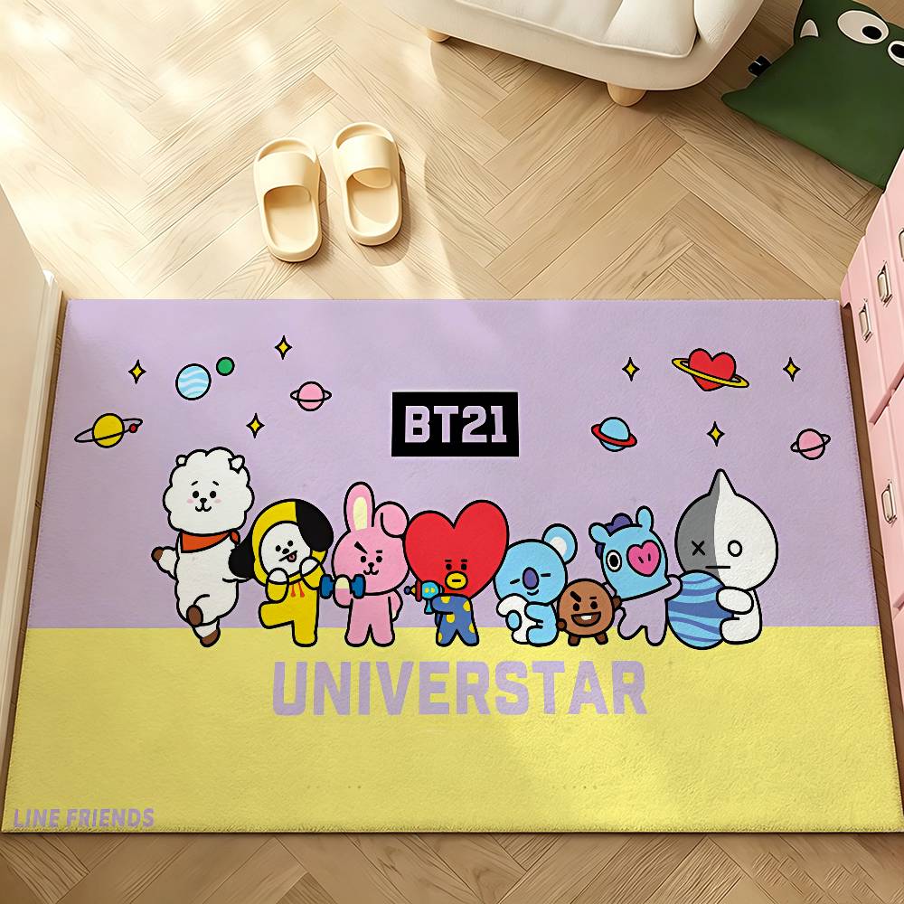 Милый Ковер A-bt21S Мультяшный Коврик для Ванной Противоскользящий Коврик Дверной Коврик Декоративный Коврик для Дома Коврик для Прихожей Устойчивый к Царапинам Дверной Коврик
