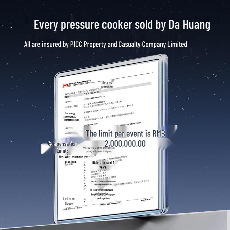 COOKER KING Скороварка из нержавеющей стали 304, 6 л, с легким давлением