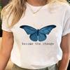 Women T Tee Short Sleeve Top Fashion 90s Casual Style Butterfly Elegant Clothes Tshirt O-neck Print Lady Female Clothing Graphic T-shirt