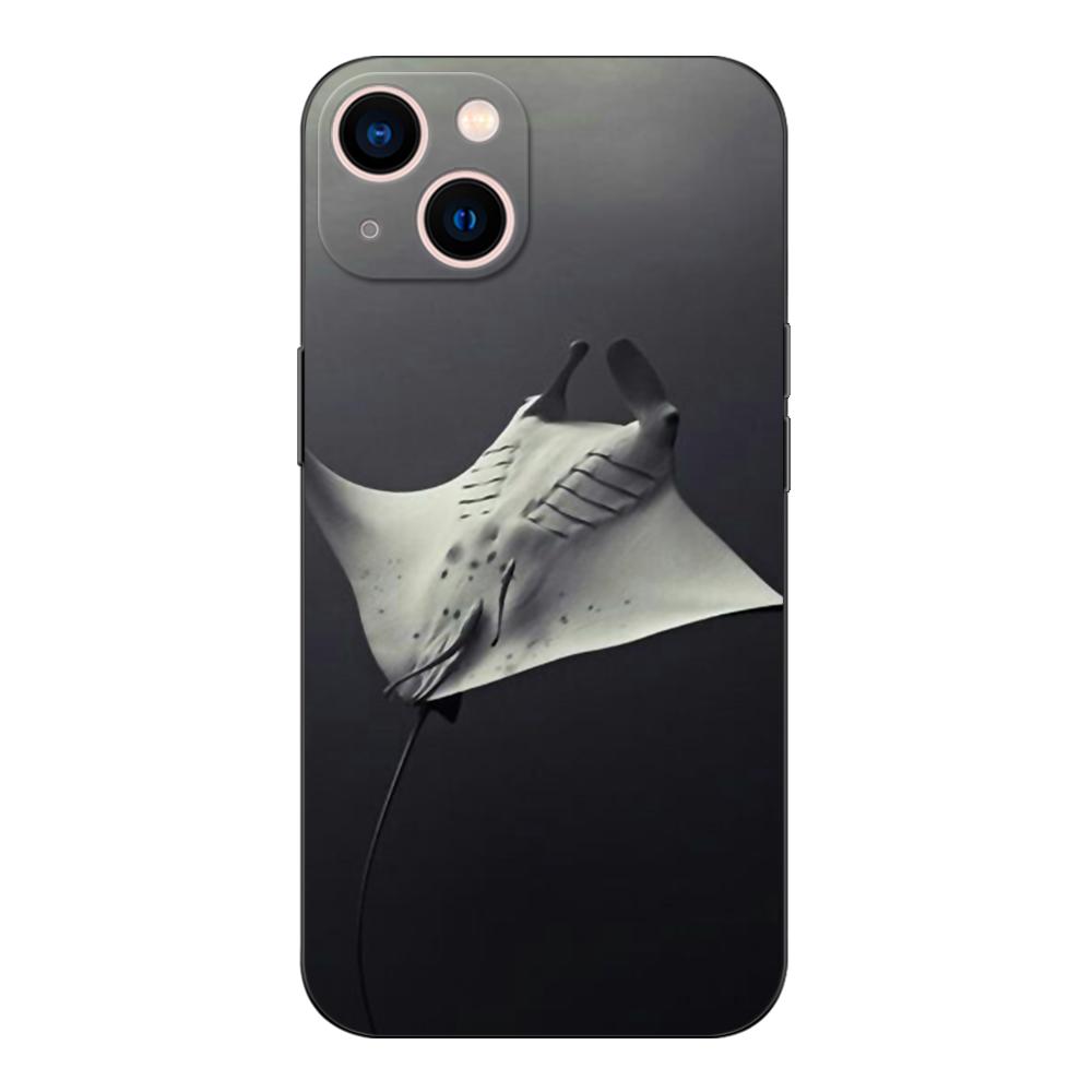 Black Tpu Case For OPPO Reno 6 5 3 4 4Z 4F SE 5F 5Z PRO PLUS Lite 6 6z 4G 5G Animal Manta Ray
