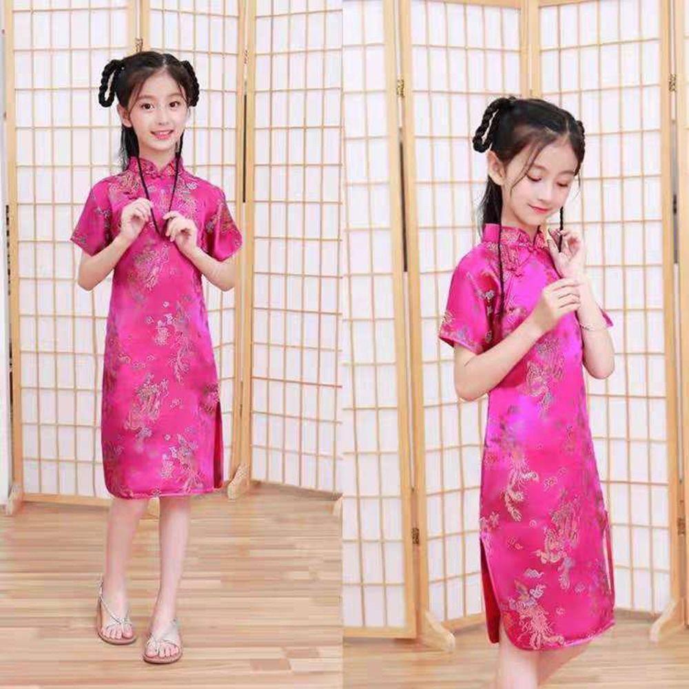 Niche Design Осеннее детское традиционное платье Cheongsam для девочек Ципао в китайском стиле Юбка для девочек