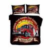 Firefighter Truck Duvet Cover King/Queen Size Red Firemen Car Bedding Set For Kids Boys Girls Fire Engine Polyester Quilt Cover