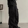 Men's Retro Loose Wide-Leg Casual Pants with Large Pockets - Functional Spring/Summer Style