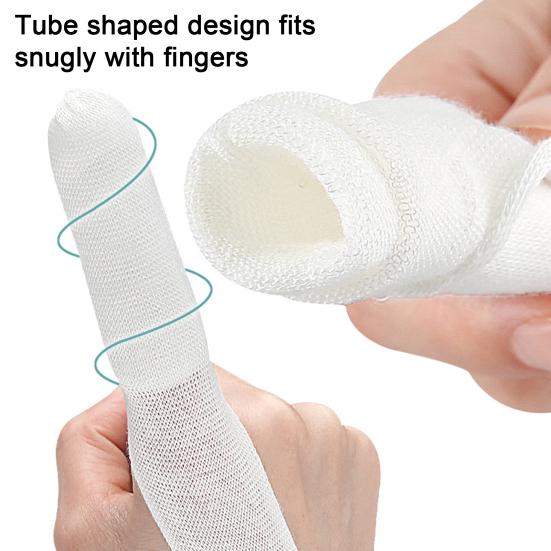 Бинт на палец Трубчатый бинт Повязки Напальчники Белый Напальчник Хлопковый Поддержка для пальца Шина для работы Кухонная защита для пальца