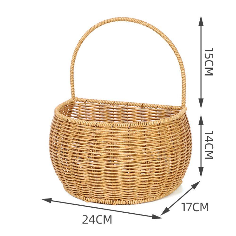 Коричневые подвесные корзины ручной работы с ручкой. Настенная корзина. Креативная кухонная корзина для хранения.