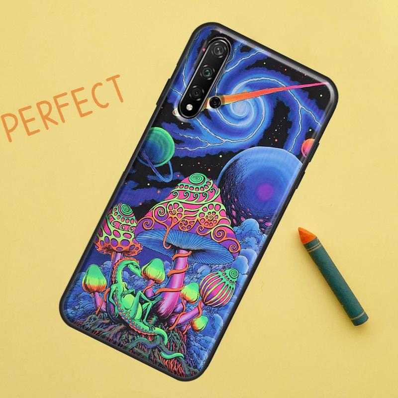 Странный психоделический чехол с грибами для Huawei Nova 10 9 SE 5T Y90 Y70 Y60 Y61 Nova 3i 7i 8i 11i P20 P40 P30 Lite P60 Pro