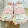 New School Bags for Junior and Senior High School Students Fresh and Sweet Backpack for Women Large Capacity College Students Casual Contrast Backpack
