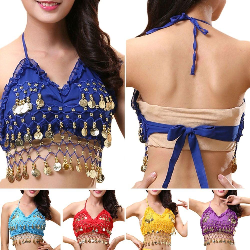Women Tassel Dance Wear Nightclub Performance Top Halter Bra Show Costumes Belly Dance Bra