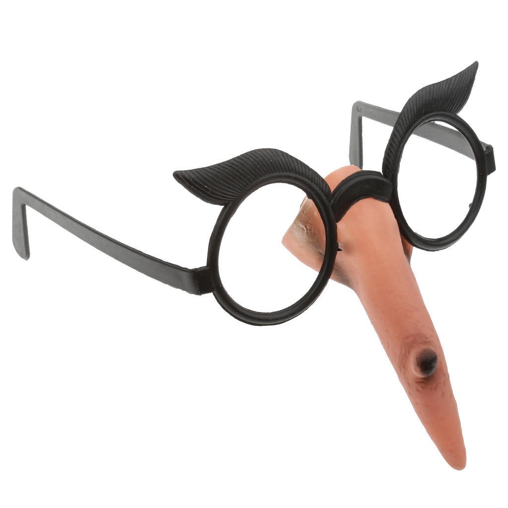 Halloween Adult Witch Nose Glasses Farme Fancy Dress Trick Hens Party Props Decor AVE