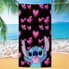 Western Anime Pattern Soft Thick Microfiber Large Towel For Children Beach Swimming