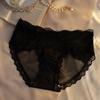Женские летние тонкие новые сексуальные кружевные полупрозрачные сетчатые хлопковые трусики-треугольники