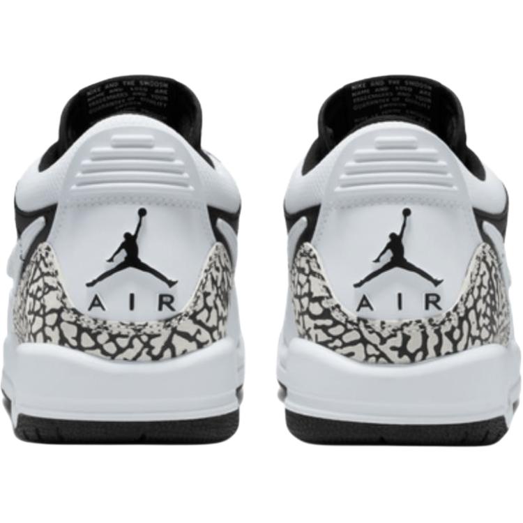 Jordan Legacy 312 Low Удобные Мягкие Низкие Кроссовки для Баскетбола для Детей Унисекс Белые Черные CD9054-111