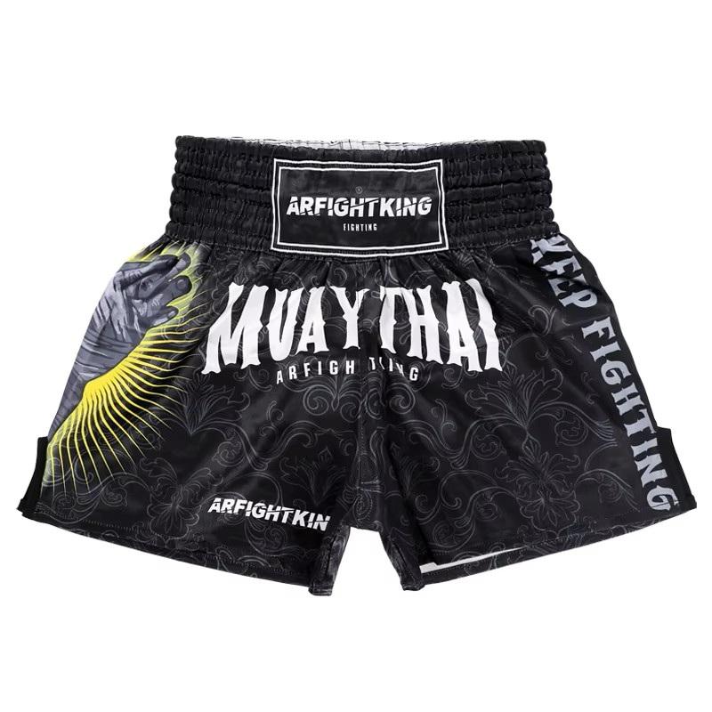 Tiger Muay Thai Dragon Shorts Pants Kickboxing Boxing MMA UFC Tattoo Protection Unisex Men Women Kid Quick Dry Print Elastic High Waist Training