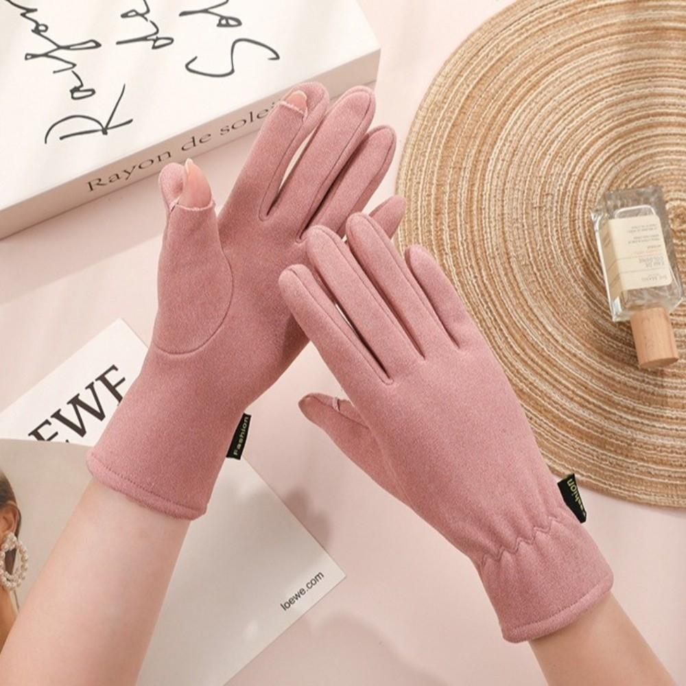 Touchable Screen Winter Gloves Plush Skiing Gloves New Driving Mittens  for Outdoor Cycling Skiing