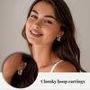 Camellia Earrings 18K Gold Plated Copper,Gold
