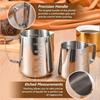 Milk Frothing Pitcher Set with Scale, Stainless Steel Milk Creamer Jug and Frothing Needle for Latte Art Espresso and Cappuccino