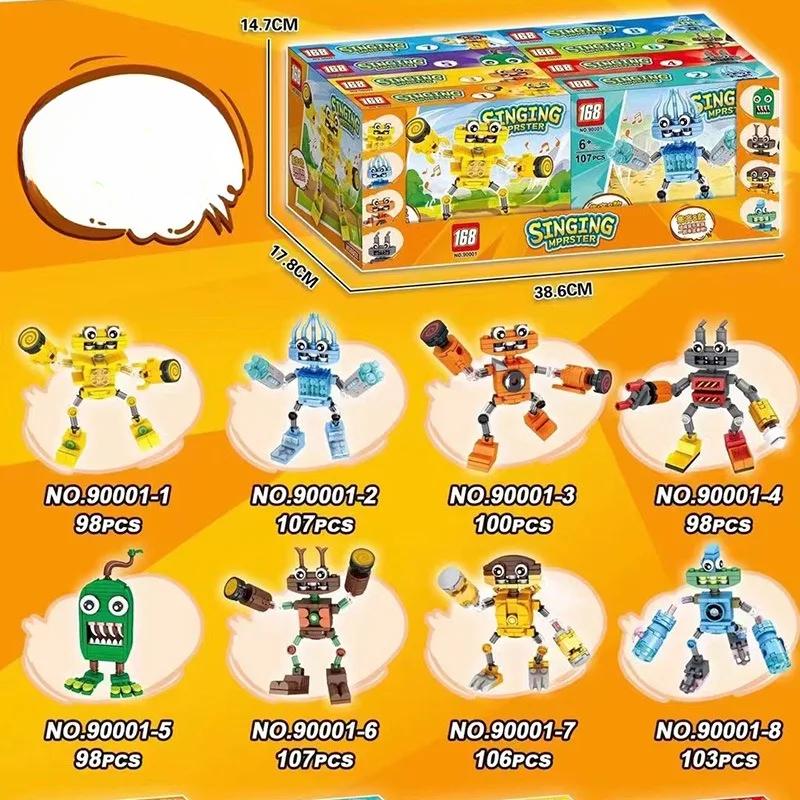 Конструктор My Singing Monster Мультяшная Музыкальная Развивающая Игра Строительные Блоки DIY Игрушка Детский Взрослый Подарок на День Рождения Рождество