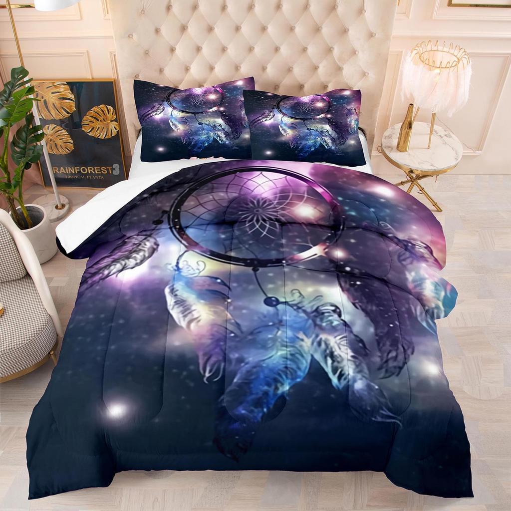 Комплект постельного белья Ловец снов Роскошное мягкое постельное белье для детей и взрослых 3D-печать Домашний декор Односпальный Двуспальный Полуторный Богема Комплект пододеяльника