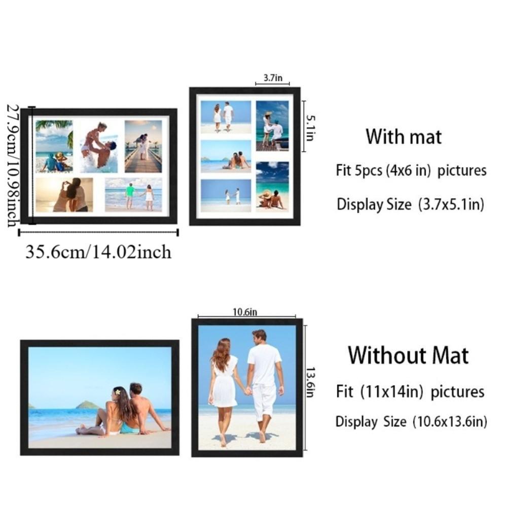Handmade Wooden Picture Frame Multi-functional Collage Frame Multi-Photo Display