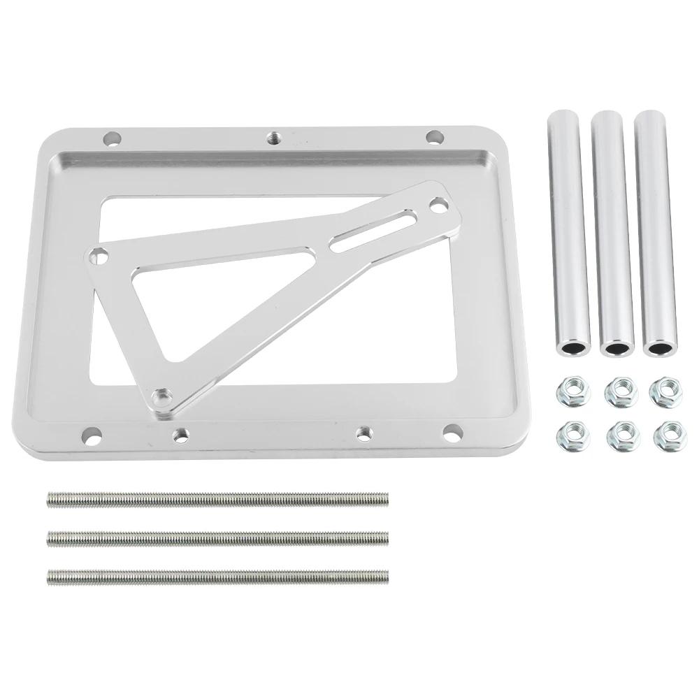 Billet Aluminum Universal Battery Tray Hold Down Trunk battery Relocation Box For Racing Battery Mount