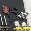 V8 3D металлическая наклейка с логотипом автомобиля - итальянская/французская/немецкая/американская защита от царапин