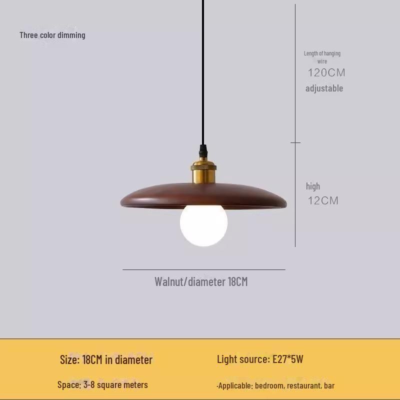 Люстра из дерева в стиле ретро ваби-саби: Лампа для спальни, кабинета, бара или чайной комнаты в японском стиле