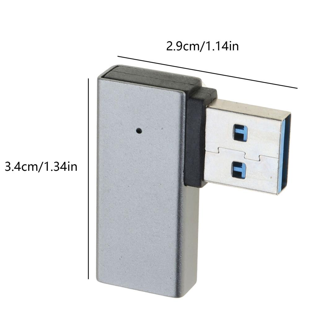 Портативный USB-адаптер-расширитель USB 3.0 с угловым разъемом Male-to-Female, высокая скорость передачи данных до 5 Гбит/с, черный