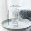 Pleated Skirt Luminous Fluorescent Glass Vase Flower Arrangement High Value Creative Simple Water Rose Lily Device
