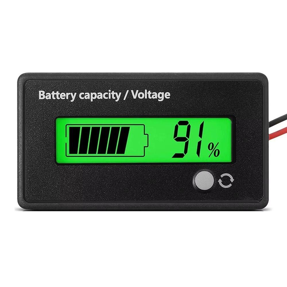 Battery Testers Battery Gauge Voltage Meter Monitor Battery Capacity Gauge Indicator Lead-acid Battery Indicator With Alarm
