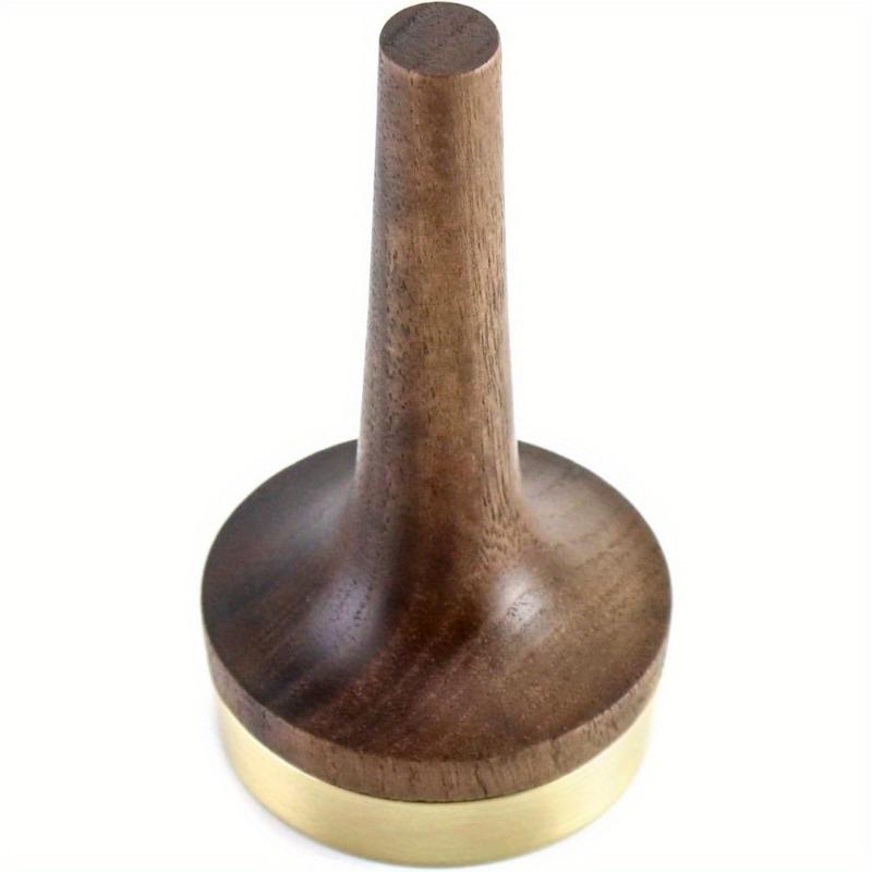 Деревянный держатель колец для ювелирных изделий из черного орехового дерева с латунной подставкой, современный подарок на годовщину свадьбы