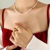 Baroque Freshwater Pearl & Titanium Necklace – Cross-border Versatile Style