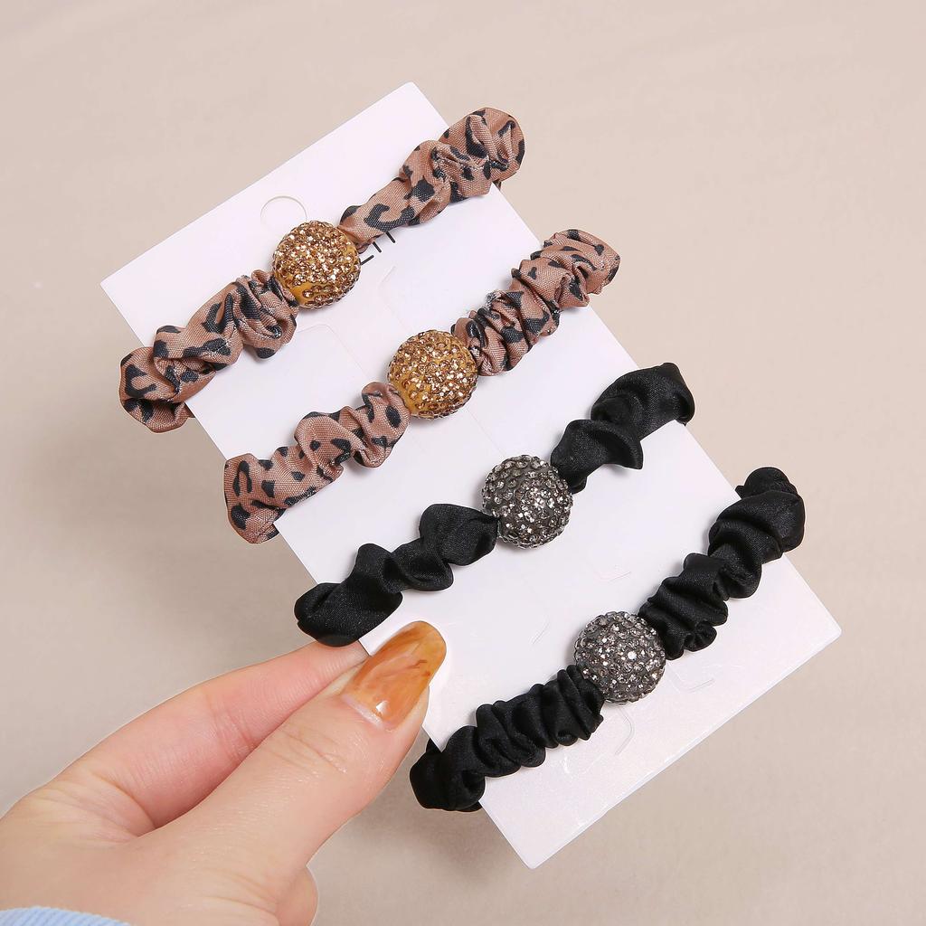1/4 шт ткань резинка для волос со стразами резинка для волос аксессуары для волос резинка