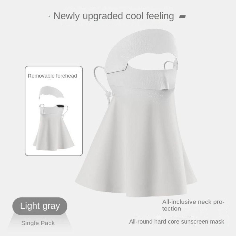 Солнцезащитная маска Бесшовная съемная маска УФ-защитная длинная вуаль для лица