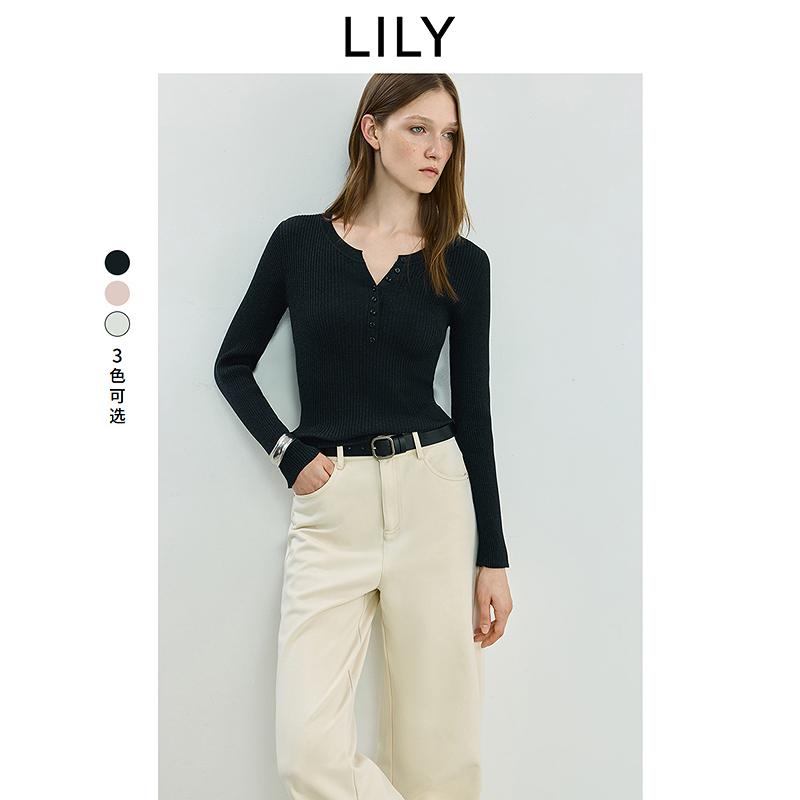 Тонкий вязаный свитер LILY из ацетата с добавлением Tencel