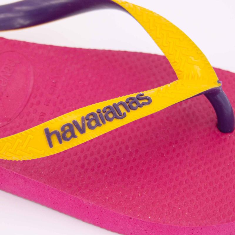 Фиолетово-желтые шлепанцы с розовой подошвой Женский HAVAIANAS