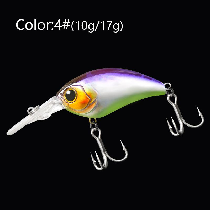 Long-Cast Rock Rolling Long-Tongued Fat Minnow Floating Crank Plastic Artificial Hard Bait 10g 17g Bass Saltwater Fishing