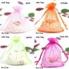 50pcs 9x12cm Colorful Party Candy Box Sheer Organza Jewelry Pouches Gift Bags Packaging