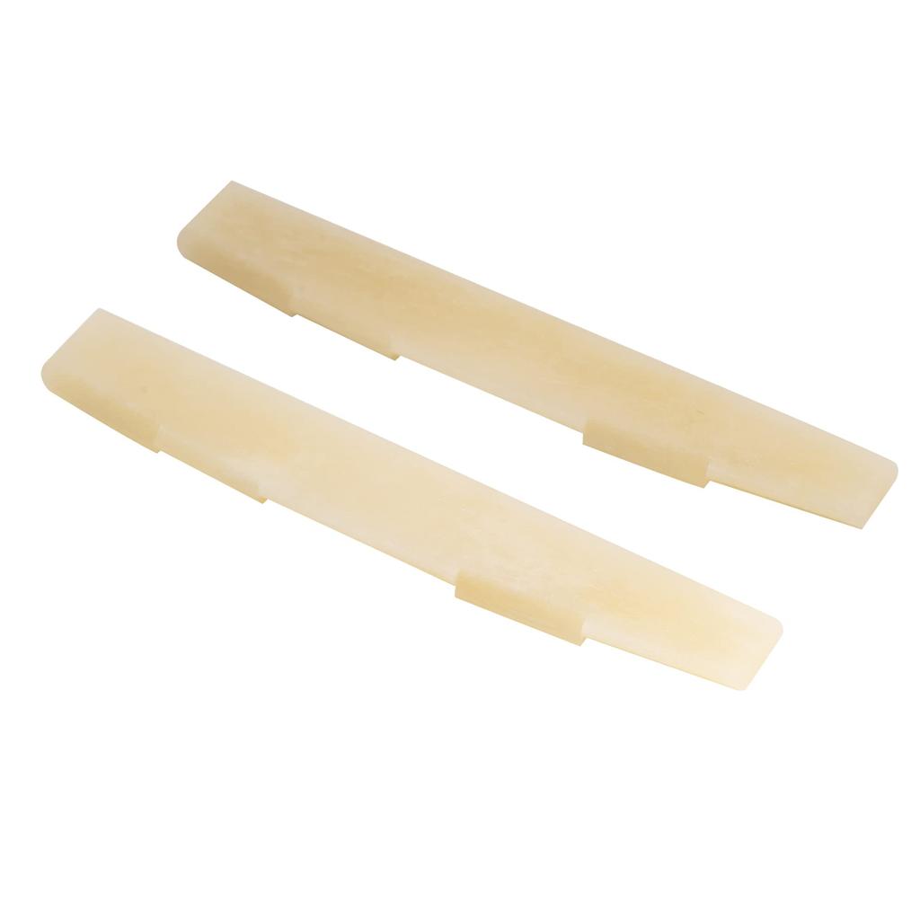 Musiclily Pro Коррекция длины струн из неотбеленной говяжьей кости для акустической гитары с седлом из слоновой кости 73,15 мм, тип, гитара, (Набор 2)