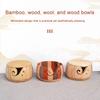 Деревянная миска ручной работы для пряжи с гладкой поверхностью и отверстиями Прочный органайзер для хранения вязания Деревянная миска для хранения рукоделия