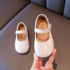 Plain Patent Leather Ballet Flats Baby Girls Concise Round Toe Mary Jane Shoes Kids Soft Sole Casual Dress Zapatos In Red White