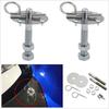 Automobile Car Plus Flush Hood Latch Pin Racing Engine Lock Bonnet Kit Silver