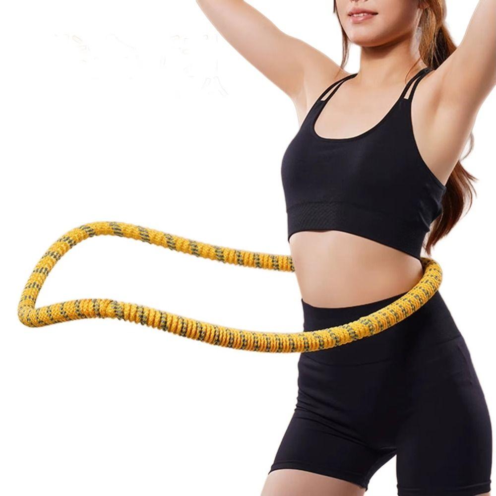 Foldable Spring Tube Yoga Circle Durable Yoga Fitness Hoops Weight Loss Circle Core Workout