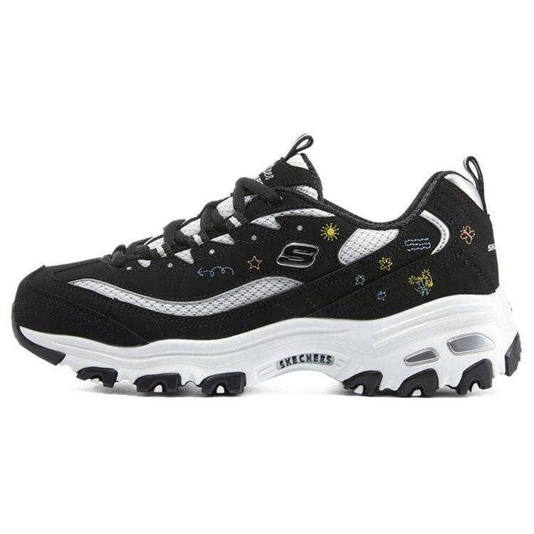 Skechers D'Lites 1.0 'Черно-белый' Женские 896155-BKW
