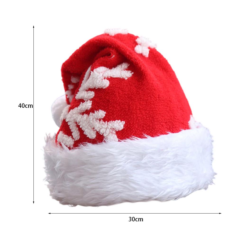 Cloth Accessories Christmas Plush Hat Snowflake Santa Hat Soft Plush Ball Beanie Hat Girls